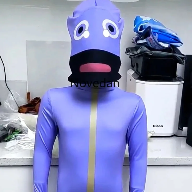 Juego VR Yeeps Hide And Seek, disfraz de Cosplay para fiesta de cumpleaños, mono de felpa, traje con máscara, conjunto de traje de Halloween para niños y niñas