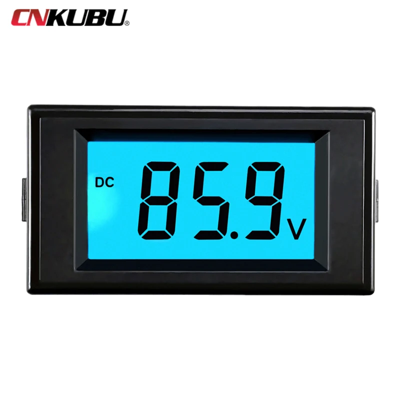 D69-30 DC Voltmeter Digital Display DC12V24V72V100V LCD Meter Head Two Wires Direct High Precision Low Power Consumption