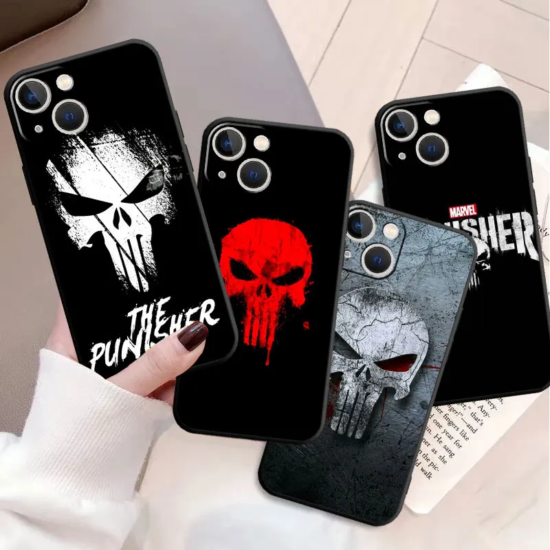 Case For Apple iPhone 14 13 11 Pro Max 12 Mini 7 Plus 8 + X XS XR 6 6S 15 Soft Silicone Funda Phone Cover Punisher Marvel Hero