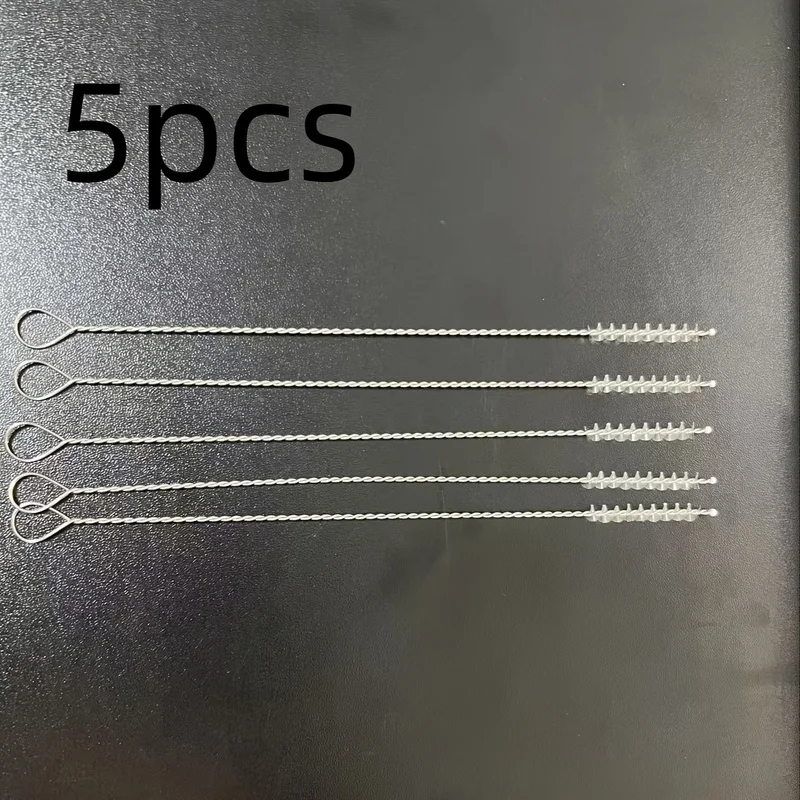 5 Stainless Steel Cleaning Brushes, Reusable Household Kitchen Tools, Suitable for Glassware, Metal Straws