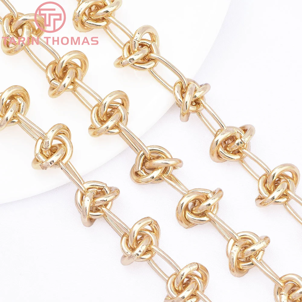 (8735) 0.5Meter  24K Gold Color Brass Necklace Chains Bracelet Chains High Quality Diy Jewelry Accessories Wholesales