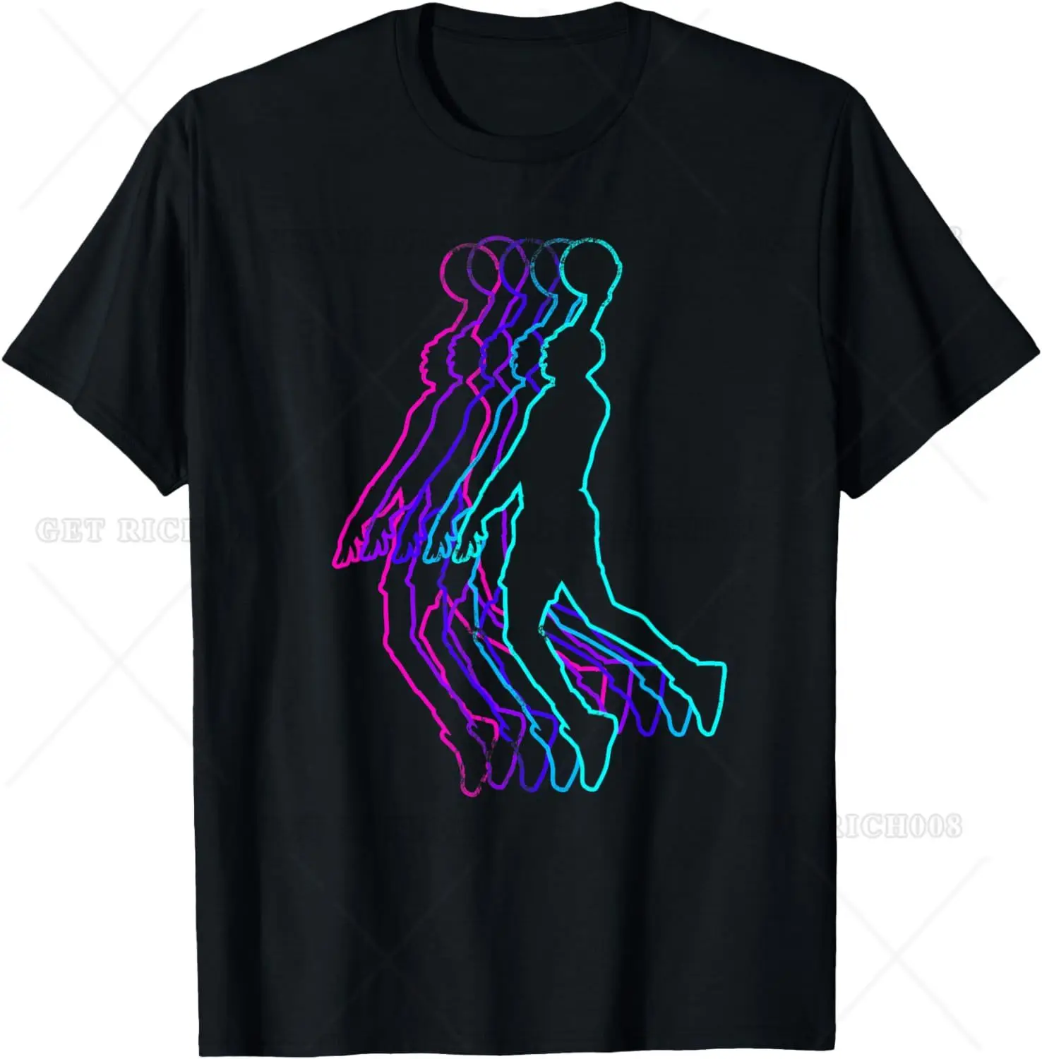 

Neon Purple Blue Shade Basketball Tshirts for Men Kids Youth Player Slam Dunk Teens T-Shirt Lightweight