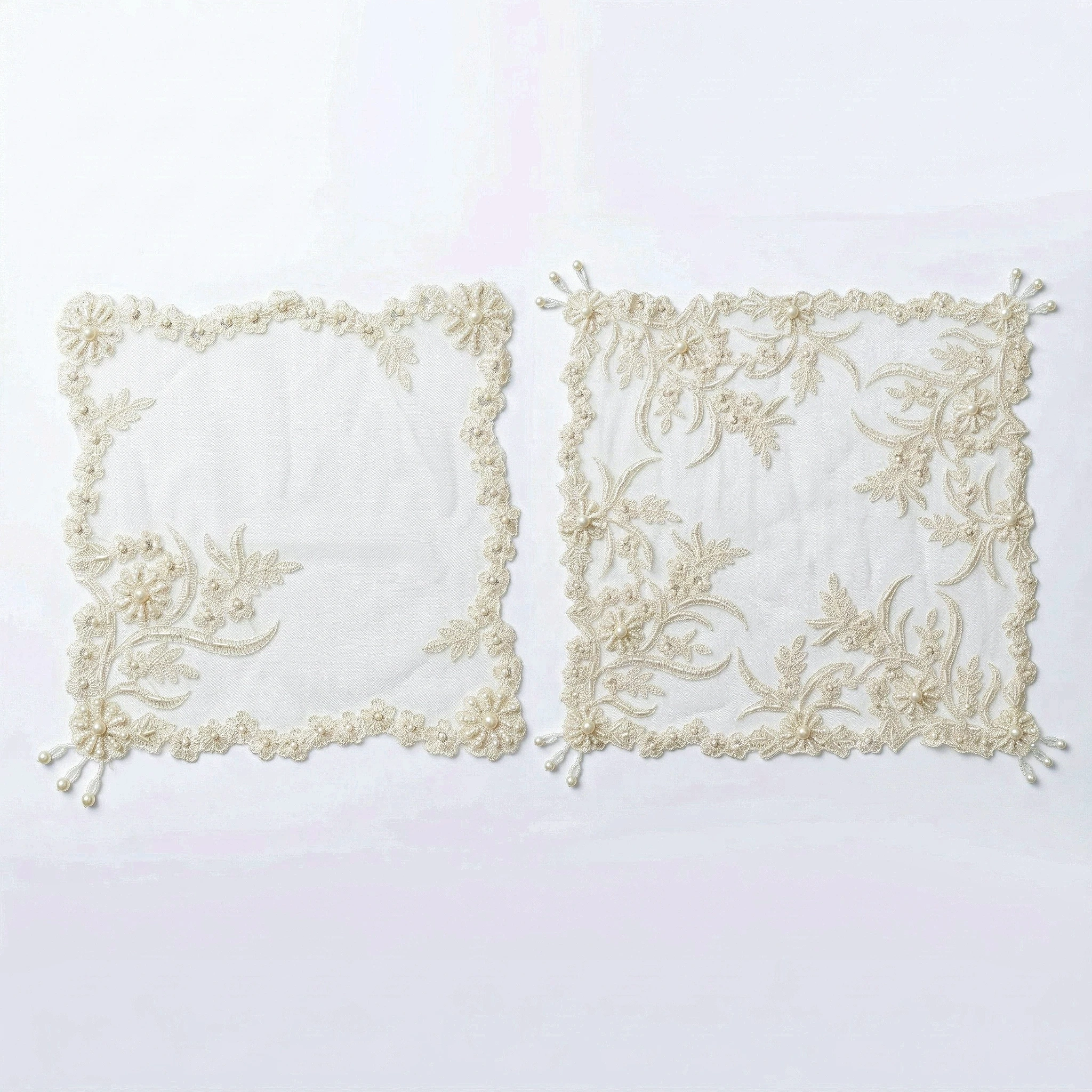 2-teiliges Tischset-Set, luxuriöse bestickte Tischmatten, kleine Frühstücks-Tischsets, eleganter Tischläufer, Hochzeits-Servietten, niedliche Schreibtischdekoration