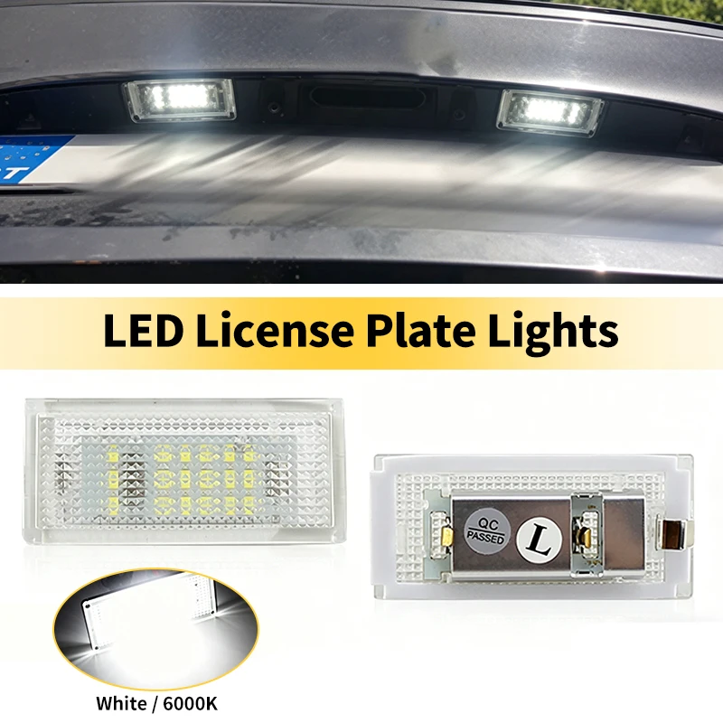 2PCS CANBUS LED License Plate Light for BMW 3 Series E46 323i 328i 325i 330i 325xi 330xi Sedan/Wagon - White Car Number Lamp 12V