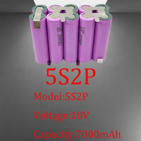 5S2P DIY INR18650-35E 7000mAh for 12V 16.8V 21V power tool battery with welding rod blister packing