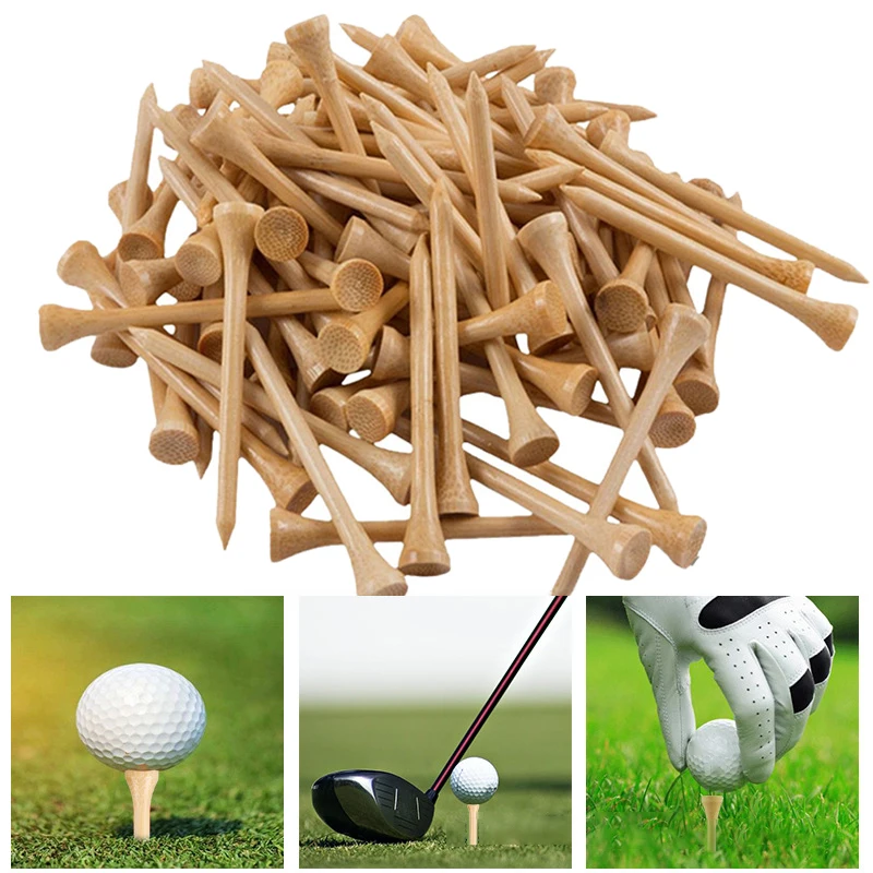 10pc/bag Tees Golf Tees Bamboo Tee Golf Balls Holder 4 Sizes Available Stronger Than Wood Tees Golfer Gift Golf Ball Holder