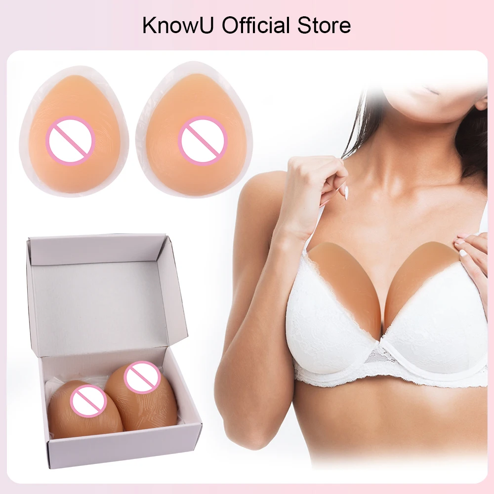 KnowU's Best-selling Triangular Shaped Silicone Breast With Realistic Water Droplets Suitable For Breast Enhancement Cosplay