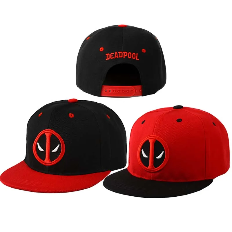 Adult Deadpool Hat Baseball Cap Cosplay Film Character Hip Hop Adjustable Duckbill Hats Flat Brim Sunshade Outdoor Unisex Caps