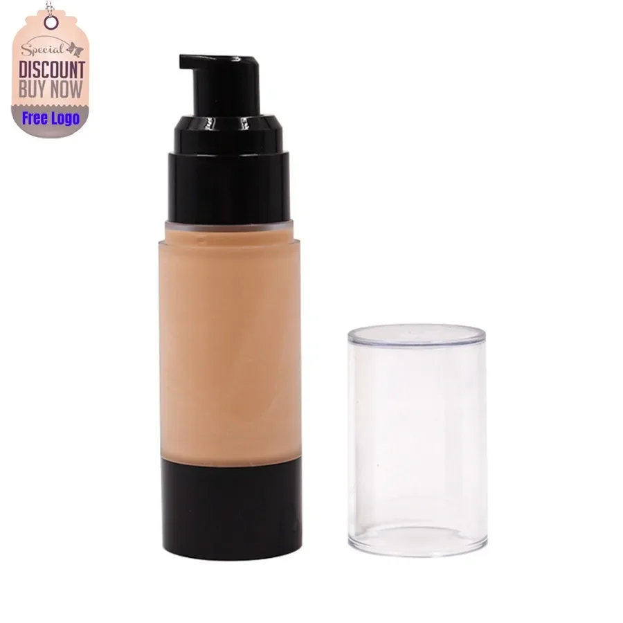 Private Label Pressed-tube Liquid Foundation Full Coverage Long Lasting Easy To Wear Waterproof Oil Control Lightweight Makeup