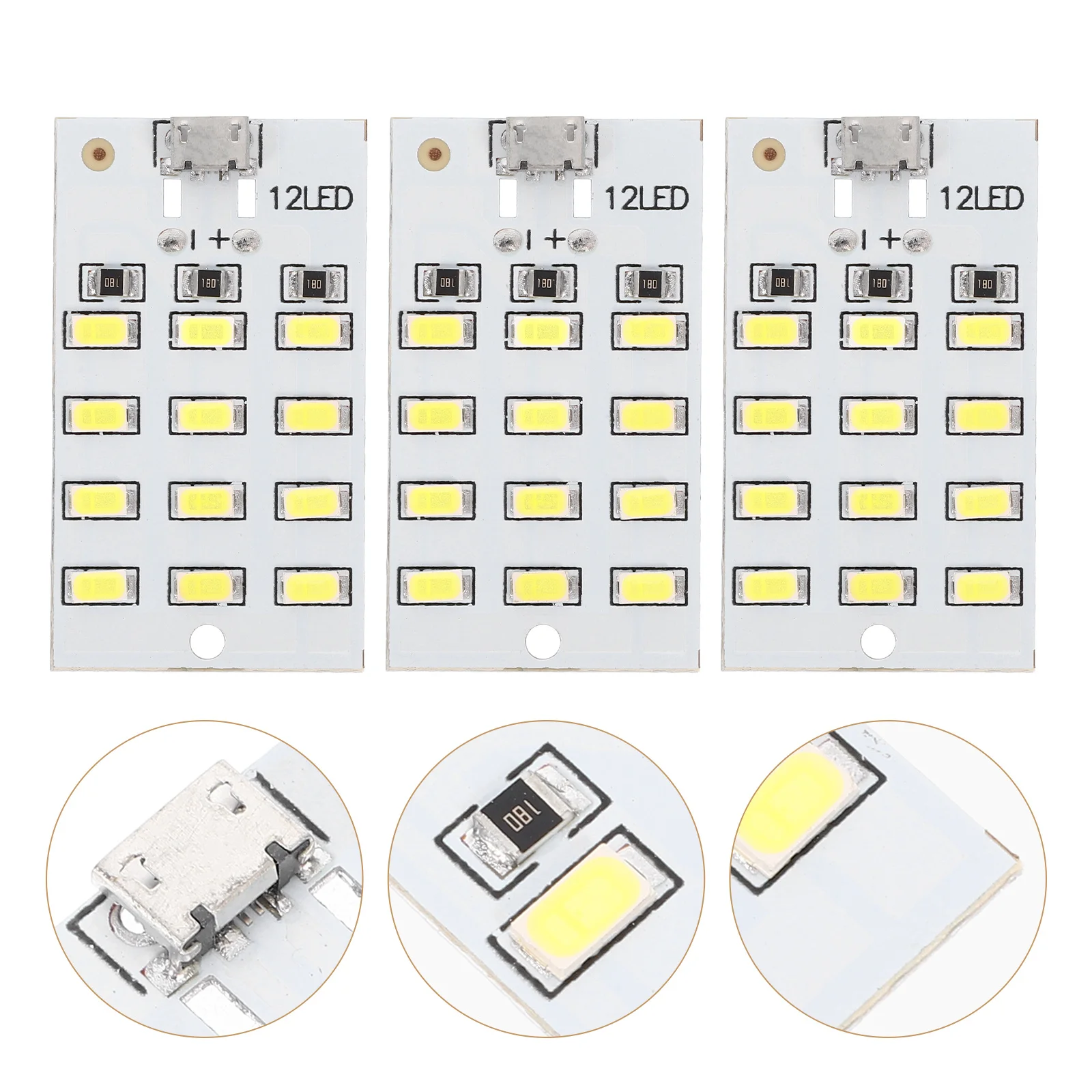 

6pcs Led Light Panel 12 Beads Usb Portable Lamp For Car Interior Lighting Trailer Rv Truck Camper Accessories Reading Light