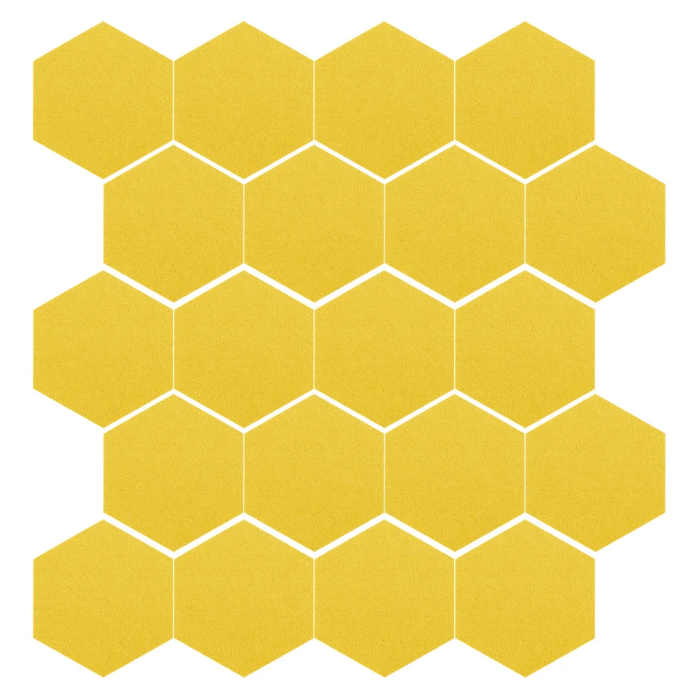 

20pcs Felt Pin Board Hexagon Sound Absorbing Wall Panels Multi-Functional Memo Tile For Office Classroom Decorative Bulletin