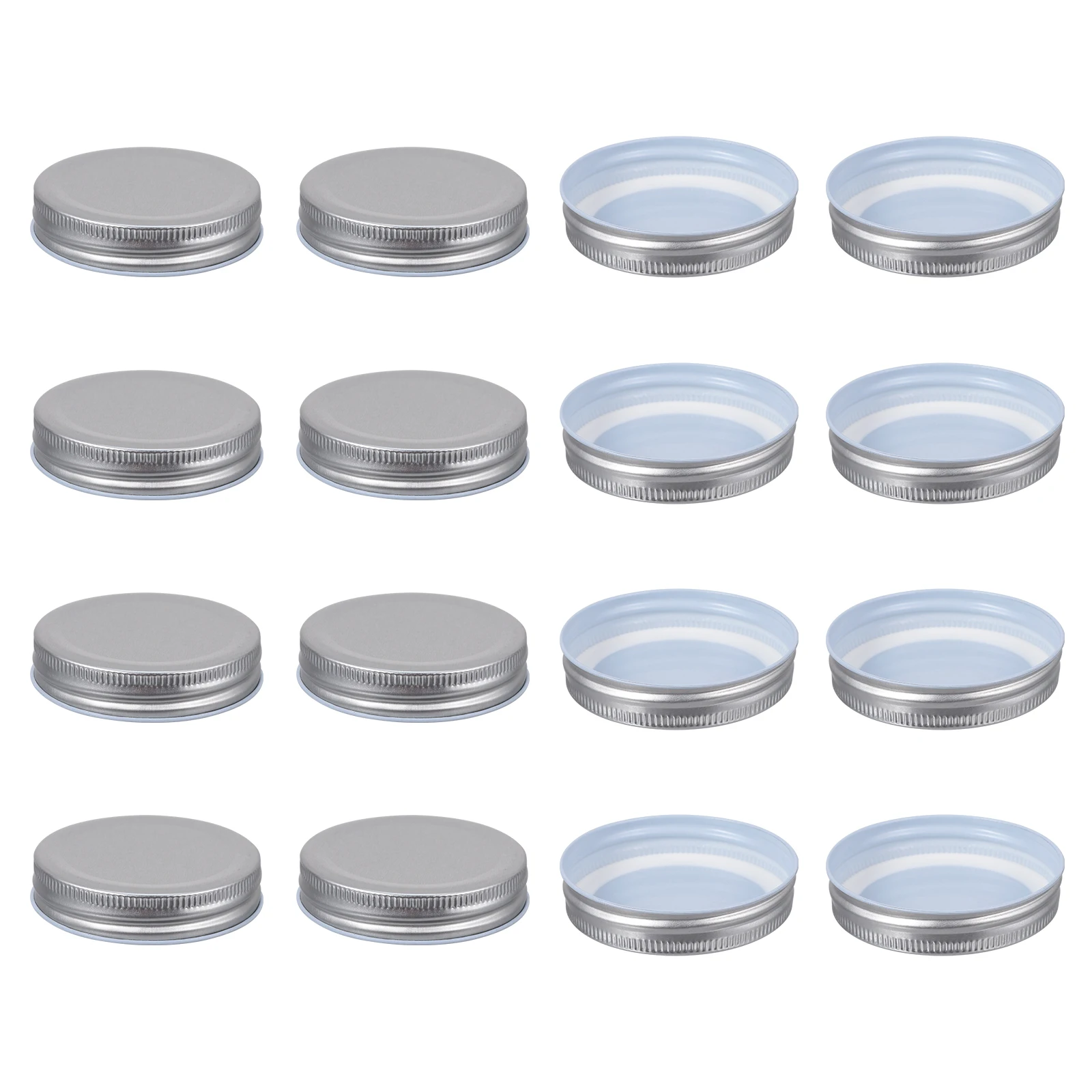 

16pcs 70Mm Premium Airtight Tinplate Jar Lids One-Piece Leak-Proof Secure Caps For Food Storage Dishwasher Safe Covers