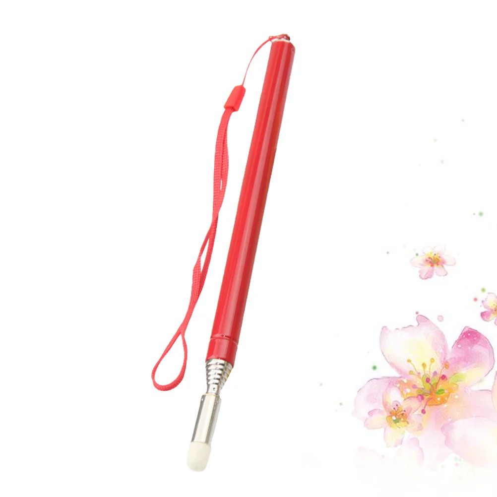 Puntatore didattico touch Penna per presentatore telescopico per aula in acciaio inossidabile rosso Tasca leggera portatile retrattile antiscivolo