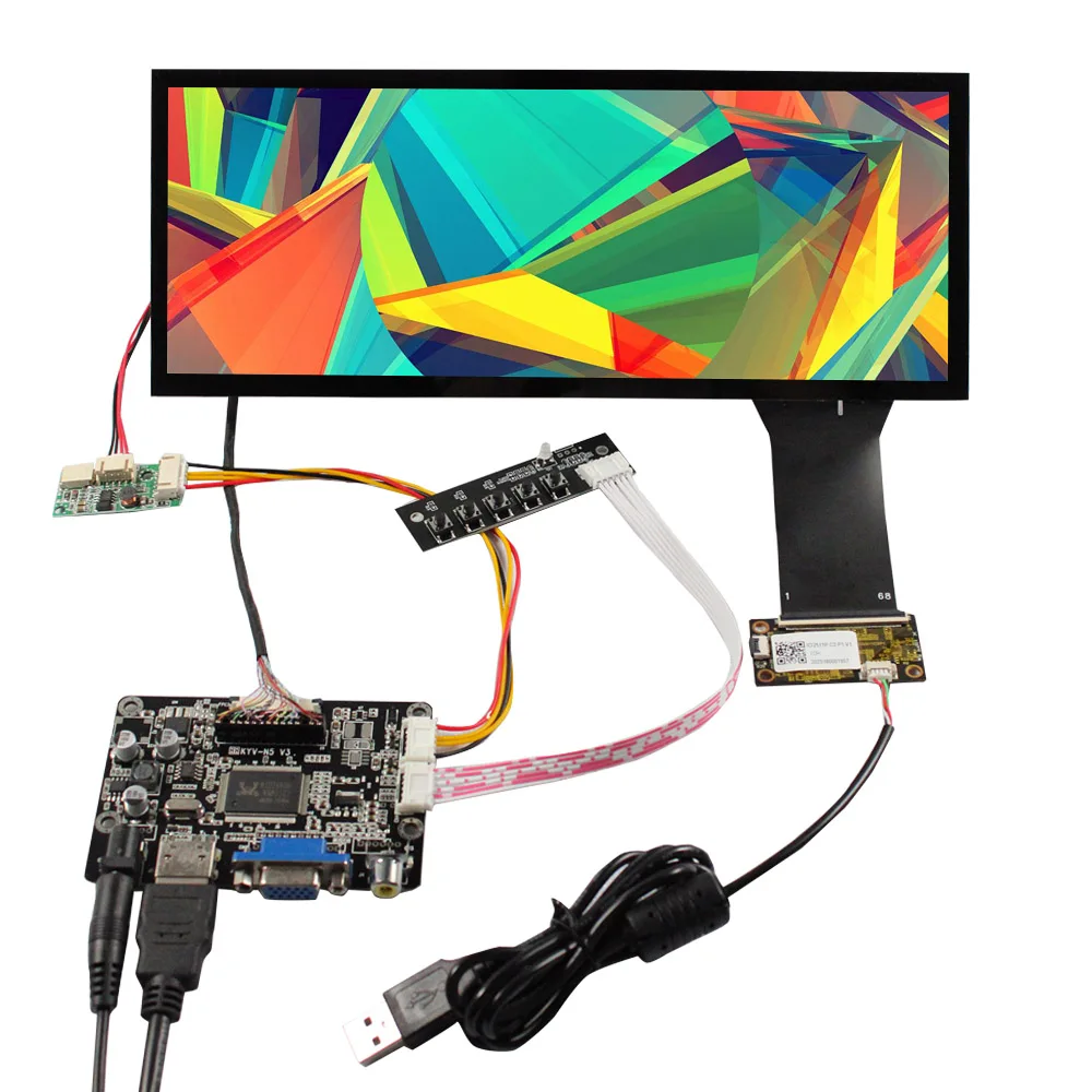 

10.3" 1920x720 FHD 800nit IPS Capacitive Wide LCD Touchscreen H DMI VGA AV Board