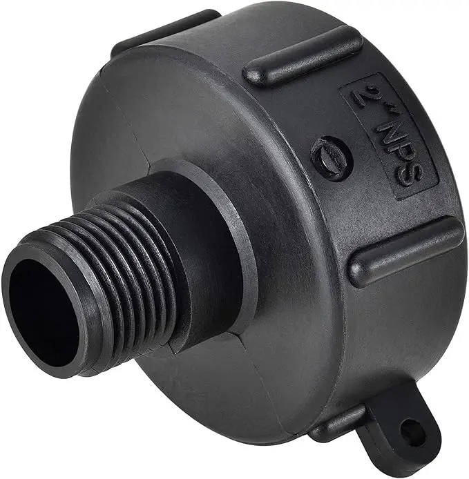 

High quality IBC Water Tank Adapter 2'' to 2" Water Connector Fuel Bucket Valve Tank Garden Hose Pipe Fittings NPS S60*6