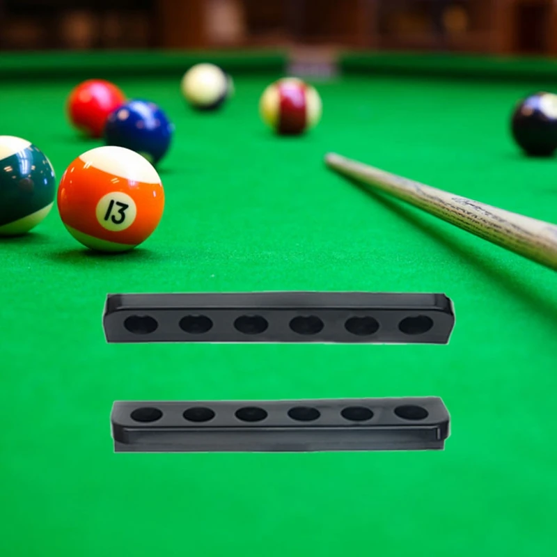 6 Holes Pool Stick Holder Stand Cue Rack Billiard Tool Space Saving Wall Mount Pool Cue Holder