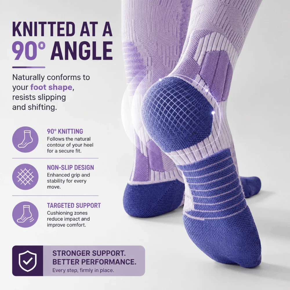 Warm Winter Ski Socks Breathable Moisture-Wicking Snowboard Stockings Antibacterial Elastic Thermal Socks for Winter Sports