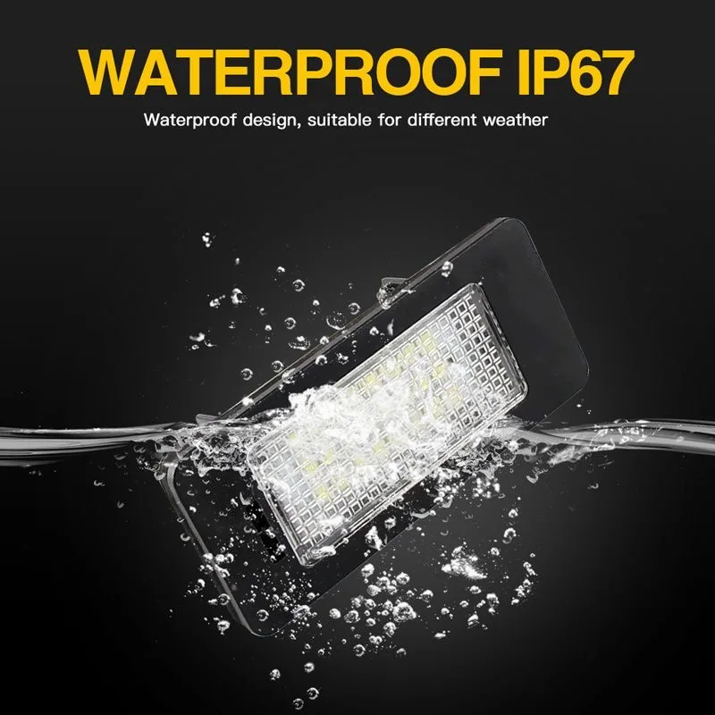 2pcs LED Number Logo License Plate Light For VW Touareg Tiguan GOLF PASSAT BORA PORSCHE Wagon MK4 MK5 Variant Number Lamps - Image 3