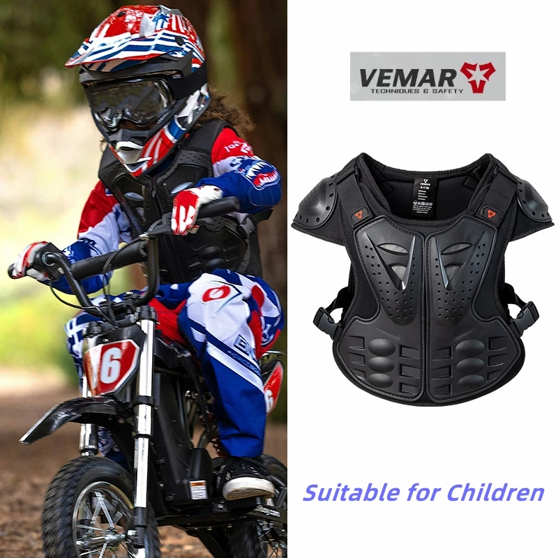 

VEMAR Kids Body Chest Spine Protector Protective Guard Vest Motorcycle Jacket Child Armor Gear For Motocross Dirt Bike Skating