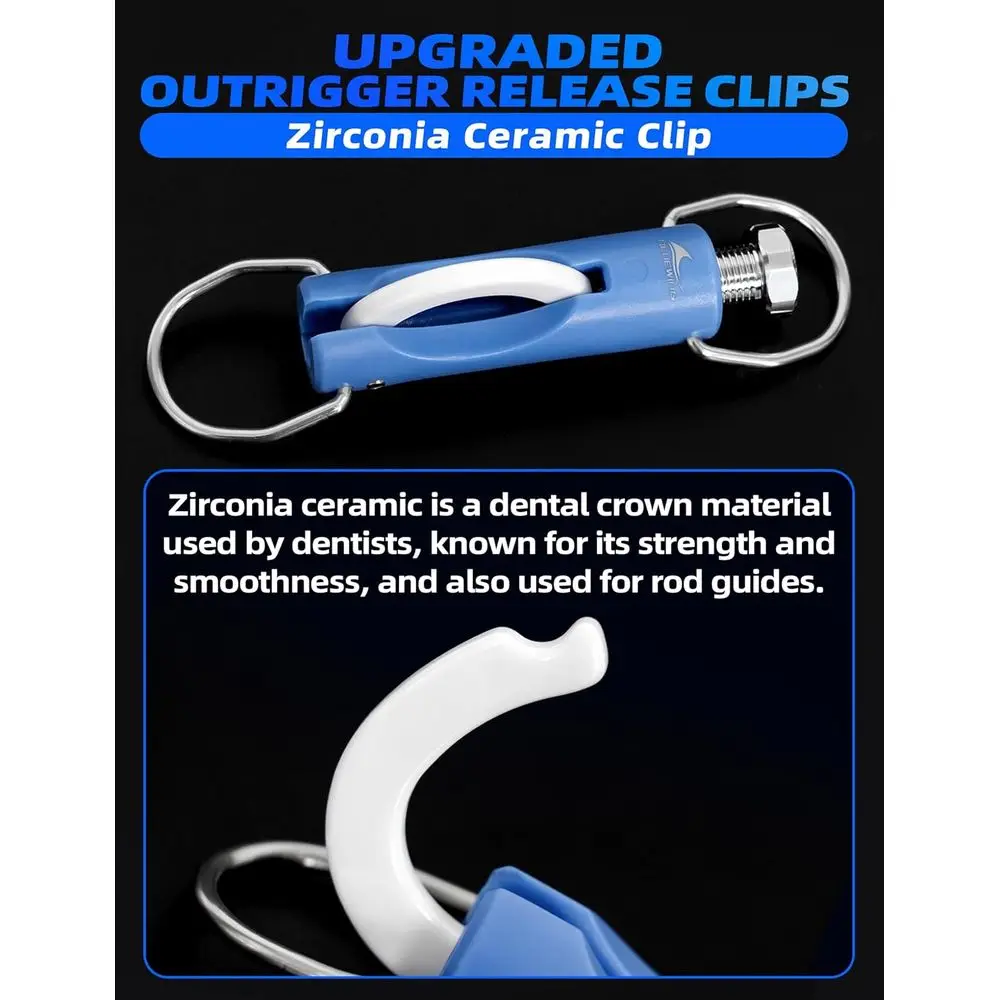 BLUEWING 2 قطعة ترقية زركونيا مداد الإصدار كليب مقاومة للأشعة فوق البنفسجية Downrigger كليب مع 0-60 رطل قابل للتعديل التوتر ل Trol