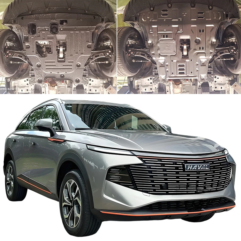 Accesorios para coche, tablero de guardabarros negro debajo del motor, protector contra salpicaduras, Panel de placa de guardabarros para Haval Mythical Beast XY 2022-