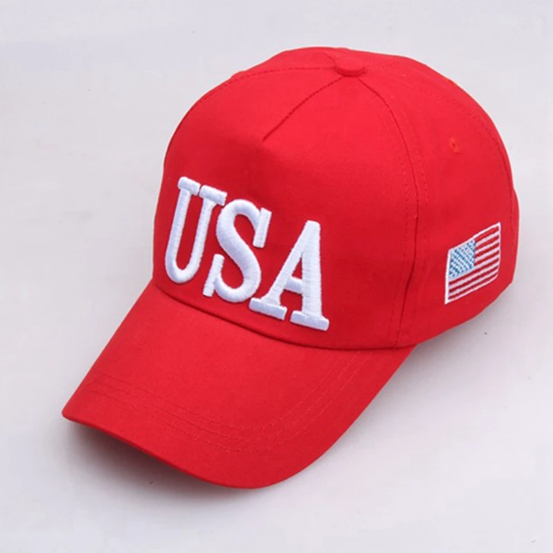 Embroidery USA Flag Baseball Caps For Women Men America Letter Printed Snapback Hat Hot Sport Outdoor USA Black Caps