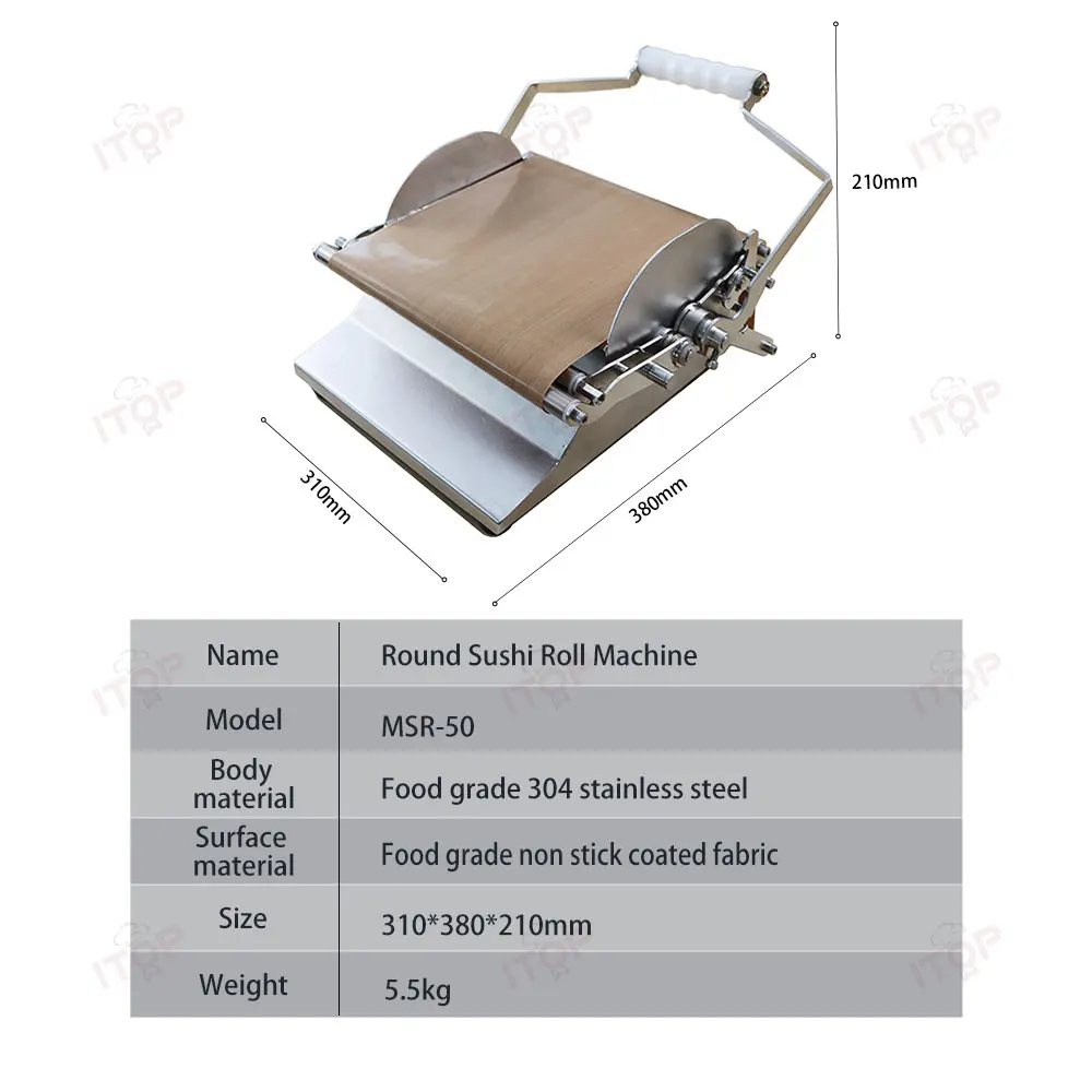 ITOP MSR Roll Sushi Maker California Roll macchina per Sushi commerciale in acciaio inossidabile macchina per la formatura di Sushi strumento per