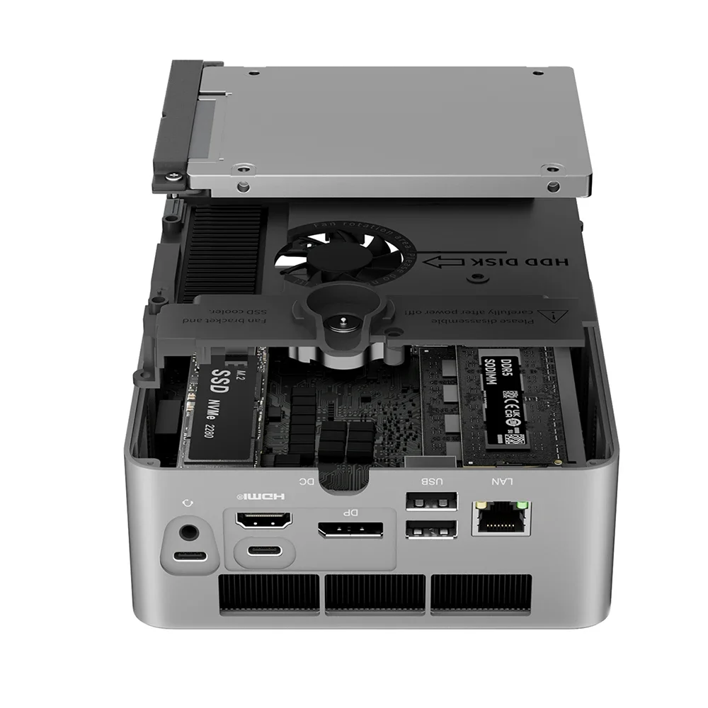 Beelink SER6 Max HS Mini PC AMD R7 CPU 8 النوى المزدوج SO-DIMM DDR5 32G 1TB SSD 2.5G LAN كمبيوتر ألعاب كمبيوتر صغير #6