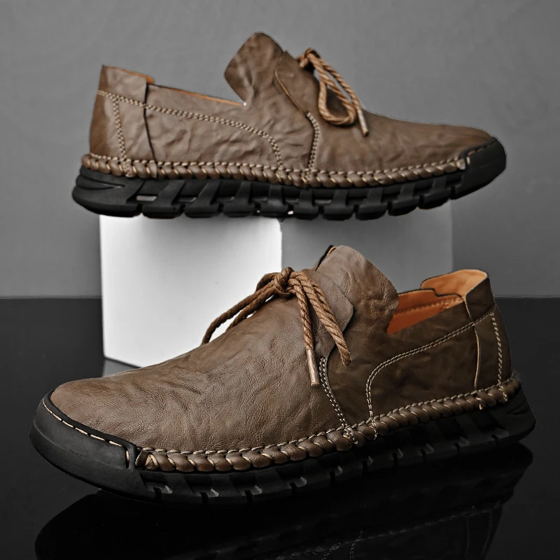 

High Quality Brand Men's Oxford Shoes Outdoor Hiking Shoes Park Walking Shoes Versatile Men's Genuine Leather Casual Shoes