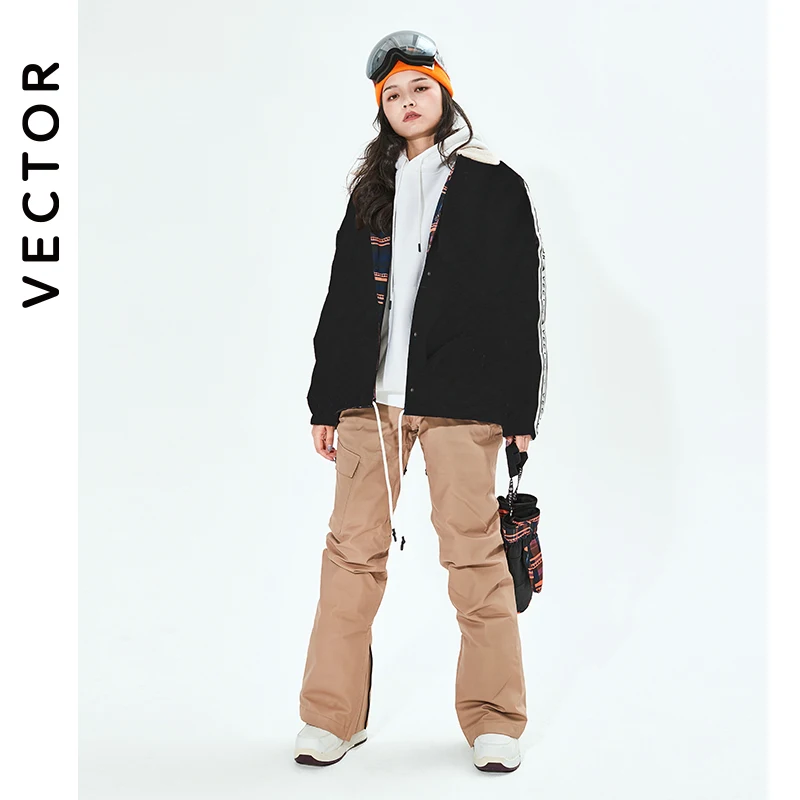 VECTOR Men Women Ski Pants Jacket Reversible Jacket Winter Warm Windproof Waterproof Outdoor Sports Snowboard Skiing