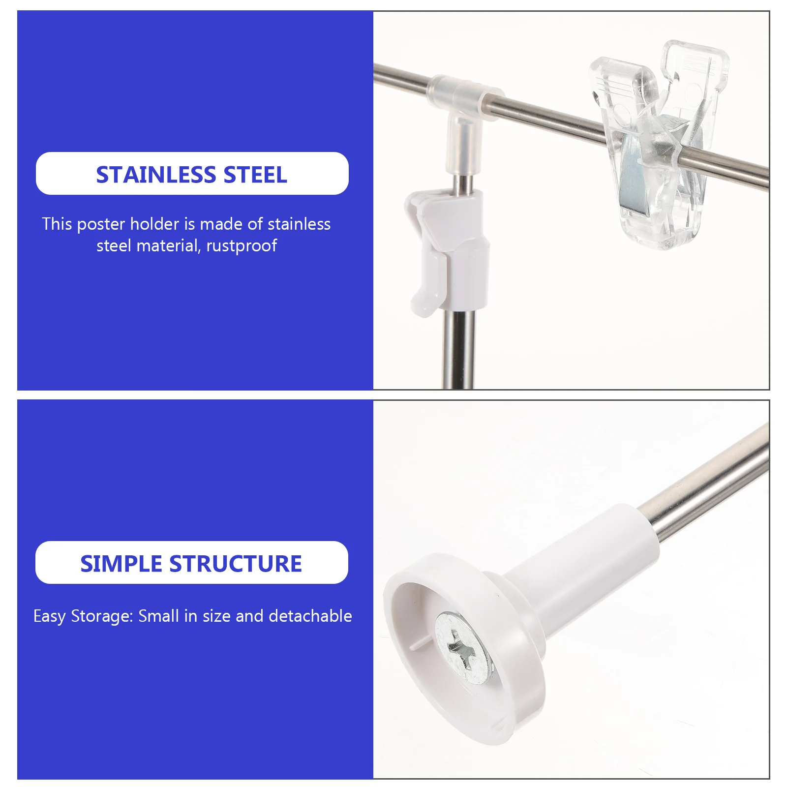 

T-shaped Poster Stand Holder Advertising Display Sign Adjustable Pedestal Stands for