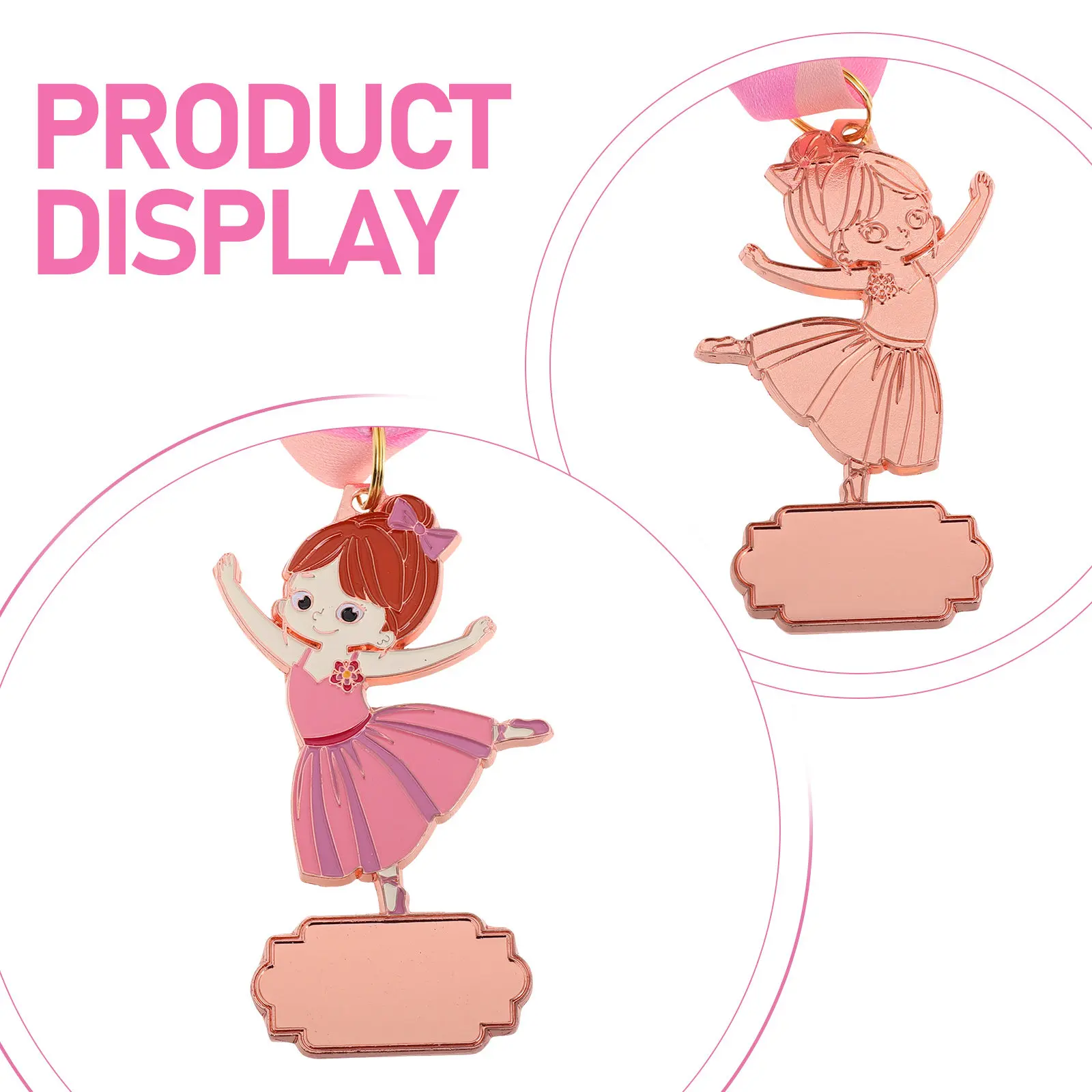 Dance Award Medals Trophy Plaque Set Small Elegant Design for Kindergarten Graduation Dance Competition Student Achievement