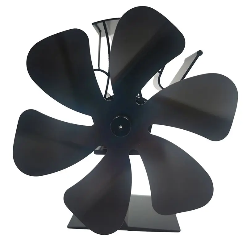 N96R Wood Stove Fan 6-Blade, Heat Powered, Non-Electric For Pellet, Wood Burner- Includes Mounting Bracket Accessory