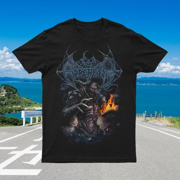 

2025 New THE FLAMES OF IMMENSE GRIEVE Printed Unisex Street Fashion Trend Short Sleeved Pure Cotton Round