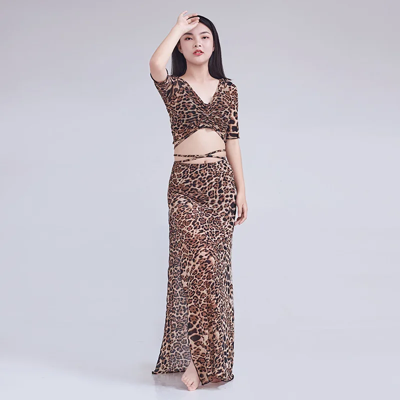 Ensemble de costumes d'entraînement de danse du ventre personnalisés, vêtements de danse orientale indienne, Costumes de spectacle, haut et jupe, 2 pièces pour femmes