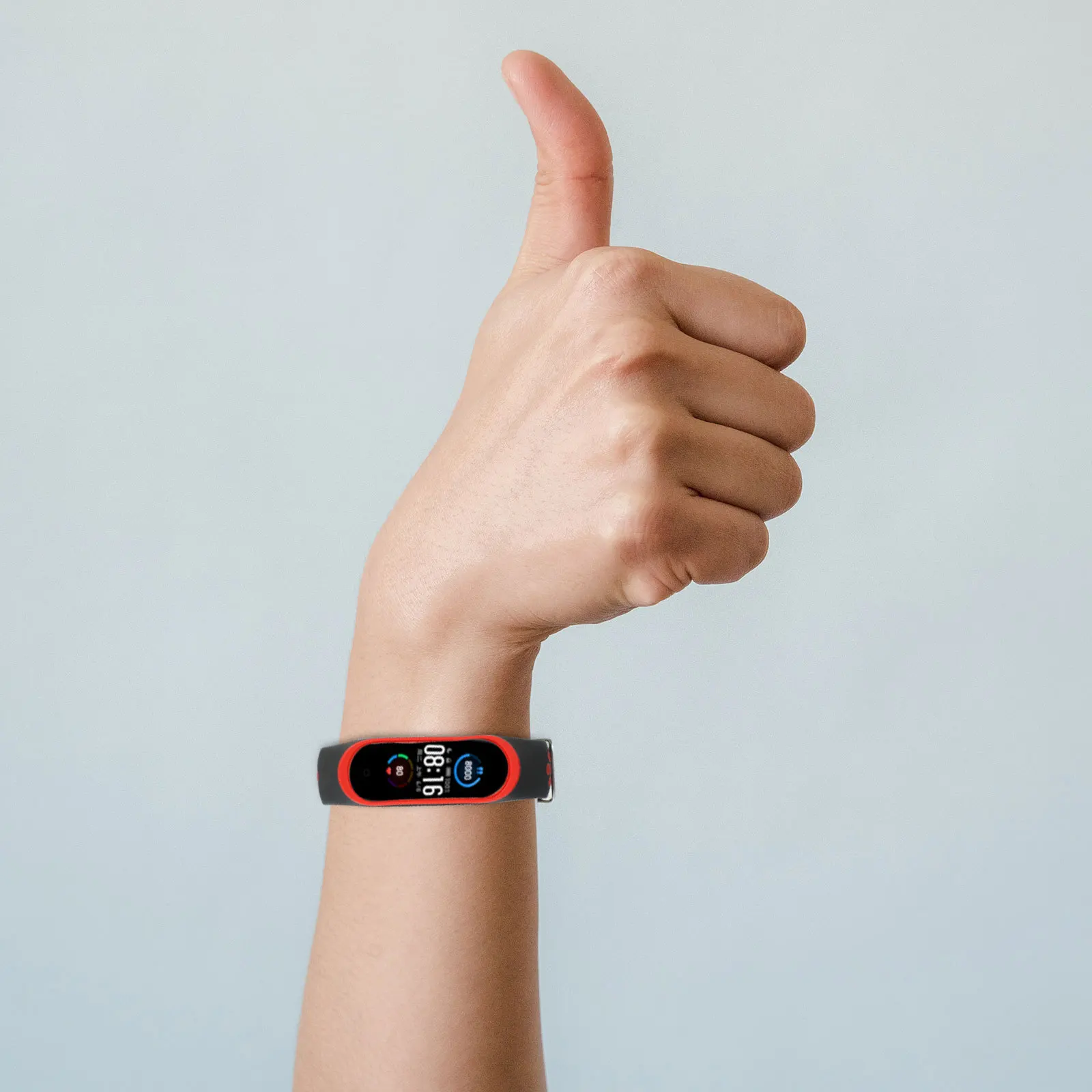 Correa de reloj de silicona de dos tonos, cómoda, ajustable, minimalista, de repuesto, Compatible con Mi Band 3 4, elegante