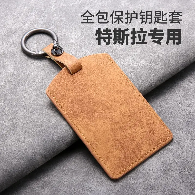 For Tesla Model 3 Model Y 2020 Keychain Styling Accessories Car Smart Remote Key Card Cover Case Key Bag Shell Holder Protection view 4