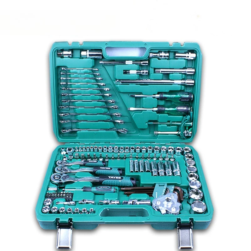 

Chrome vanadium steel socket wrench set of machine repair auto repair combination tools 121 pieces + 4 pieces of auto repair