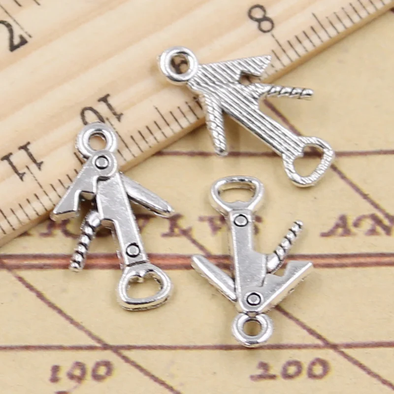 40pcs Charms Utility Tools Knife Opener 21x12mm Tibetan Silver Pendants Crafts Making Findings Handmade Antique DIY Jewelry