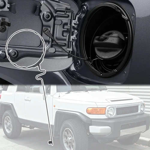 Tapa de Gas para tanque de combustible de coche, Cable de anillo de cuerda, correa para Toyota FJ Cruiser XJ10 2007 2008 2009 2010 2011 2012 2013 2014