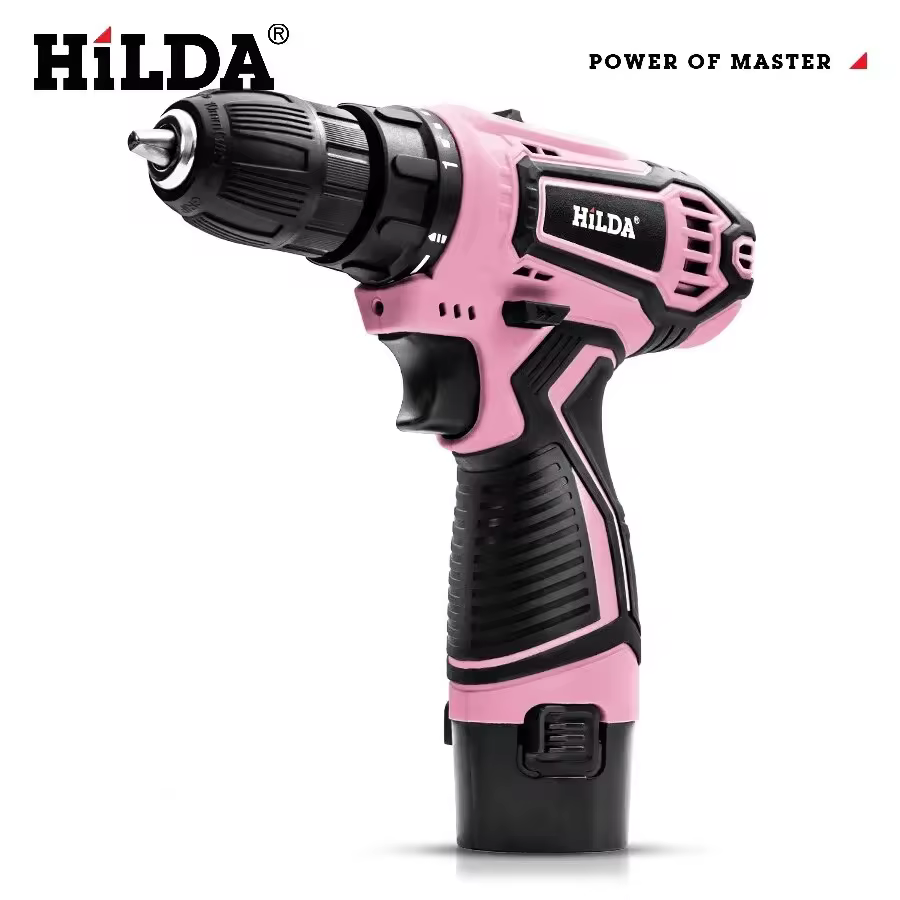 HILDA Electric Drill 12V Cordless Drill Electric Screwdriver Mini Wireless Power Driver DC Lithium-Ion Battery