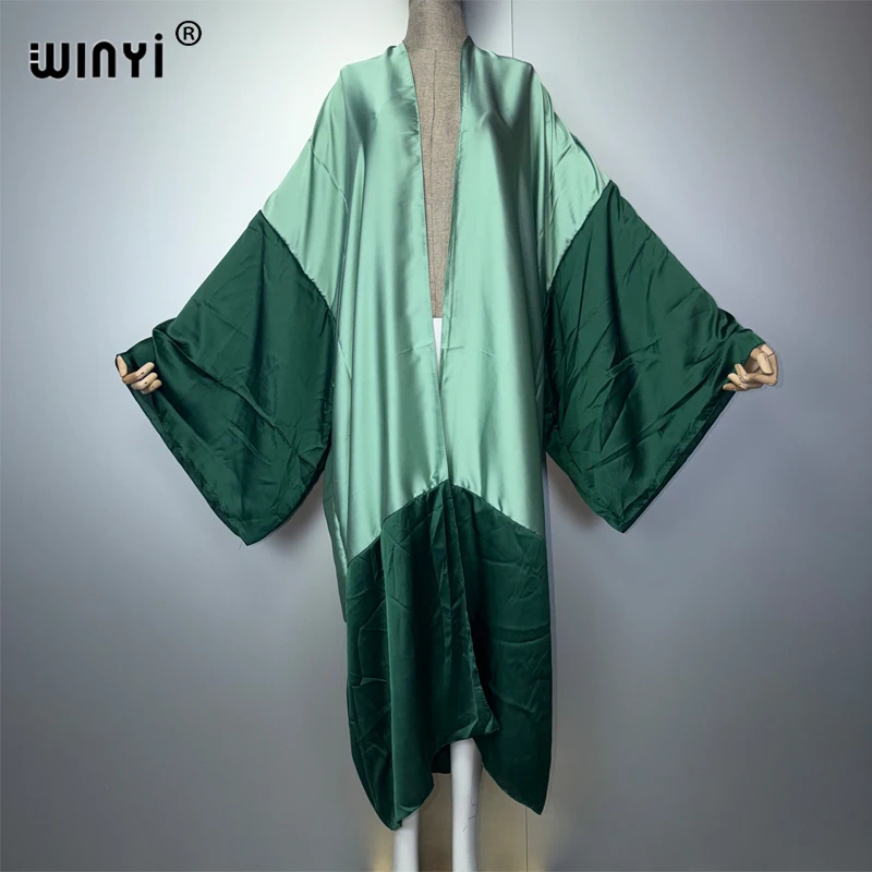 WINYI Women's African Kimono Beach Outfit Swim Suit Cover up Boho Cardigan Holiday Open Front Kaftan Dress Fashionable Coverup