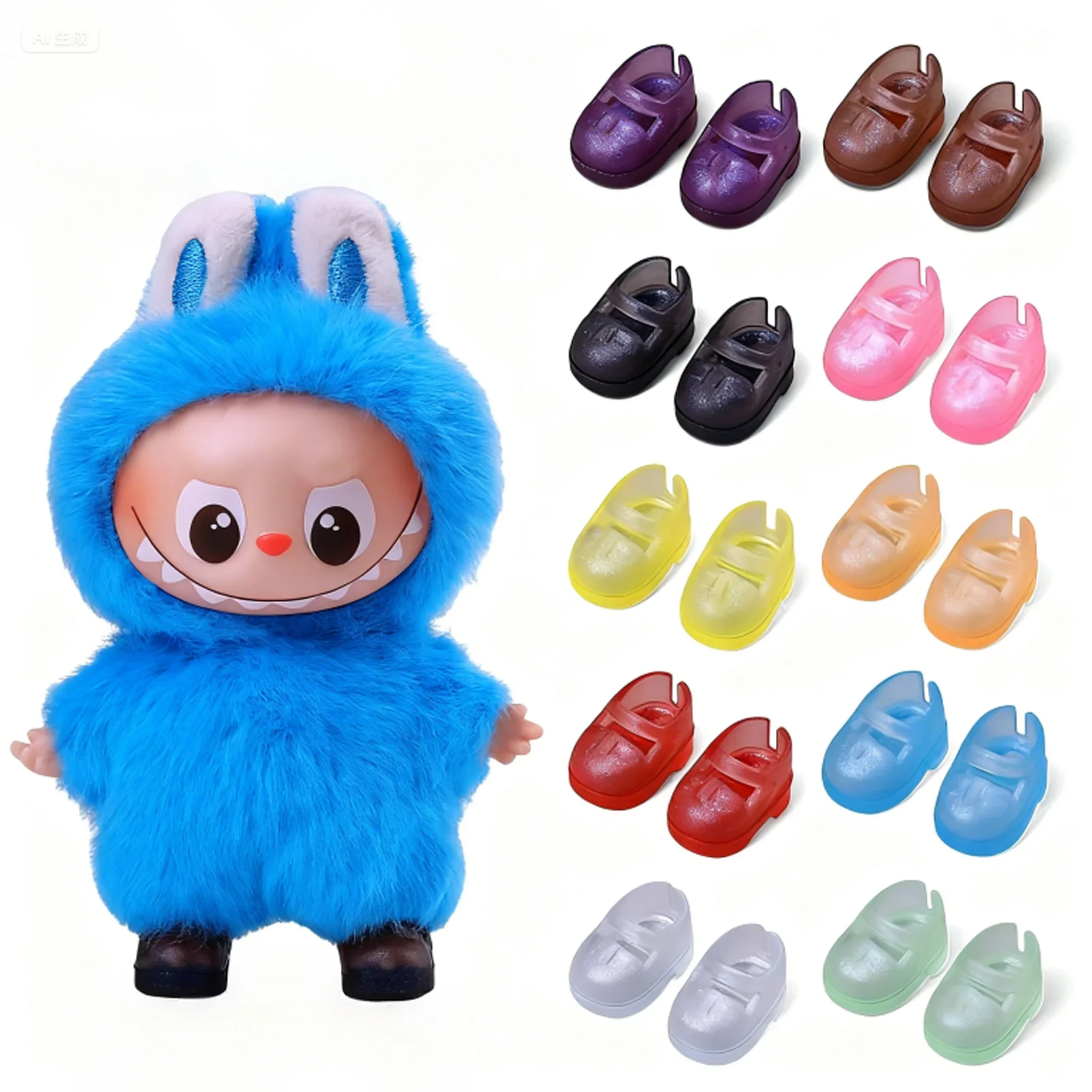 Buty dla lalki Labubu, pasujące na Labubu 4.0 o wysokości 10 cm, przypinka The Monsters z serii Love, akcesoria do stroju dla lalki, ubranka dla Labubu.