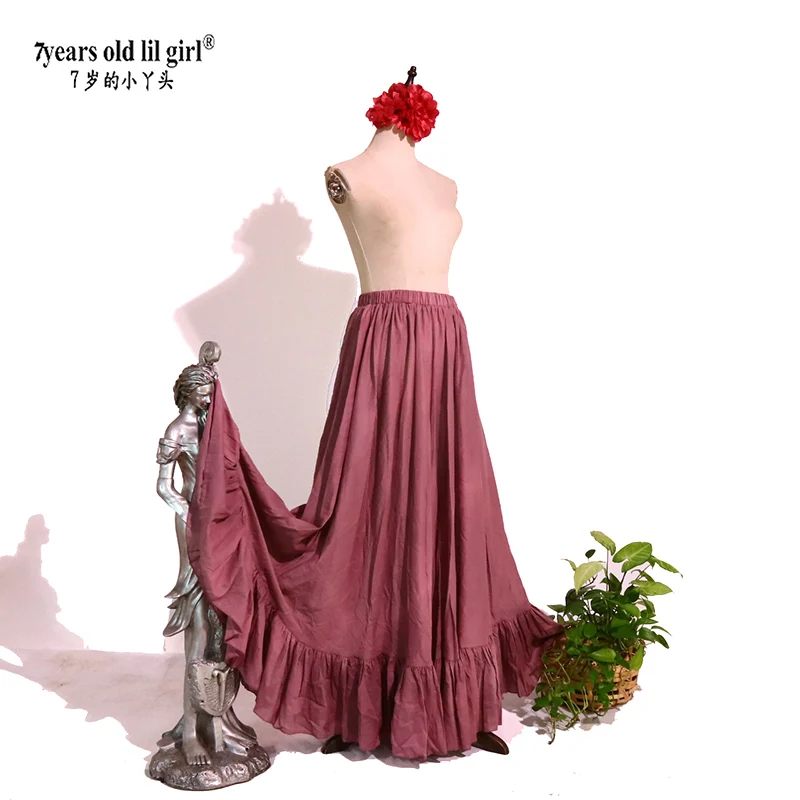 Gonna in raso da 720 gradi Costume di danza del ventre Donna Gonne lunghe zingaresche Abbigliamento da pratica per ballerino YC09