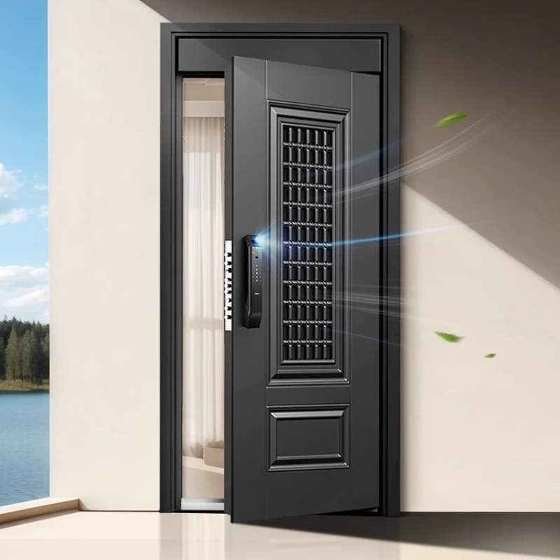 

Ventilation smart door new anti-theft entry door with window middle household entrance