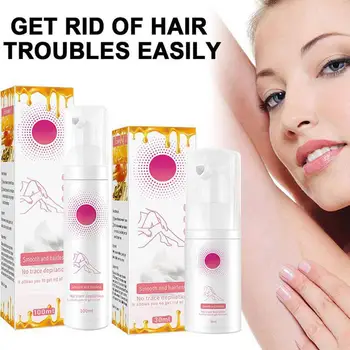 100/30ml mus ağrısız epilasyon sprey köpük saç etkili onarım cilt büyüme inhibitörü tüy dökücü nazik bacak kol Armp C1u8