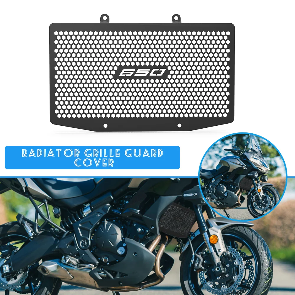 Radiator Motorcycle Grille Guard Protective Water Tank FOR KAWASAKI KLE650 VERSYS 650 ABS 2006 2007 2008 2009 KLE 650 Cover