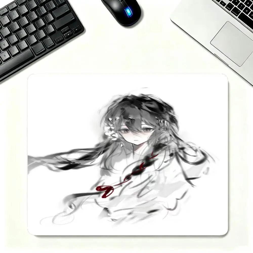 Anime Table Mat Elegant Ink Wash Ancient Beauty Girl Sketch Mouse Pads For Laptop Gaming Playmat