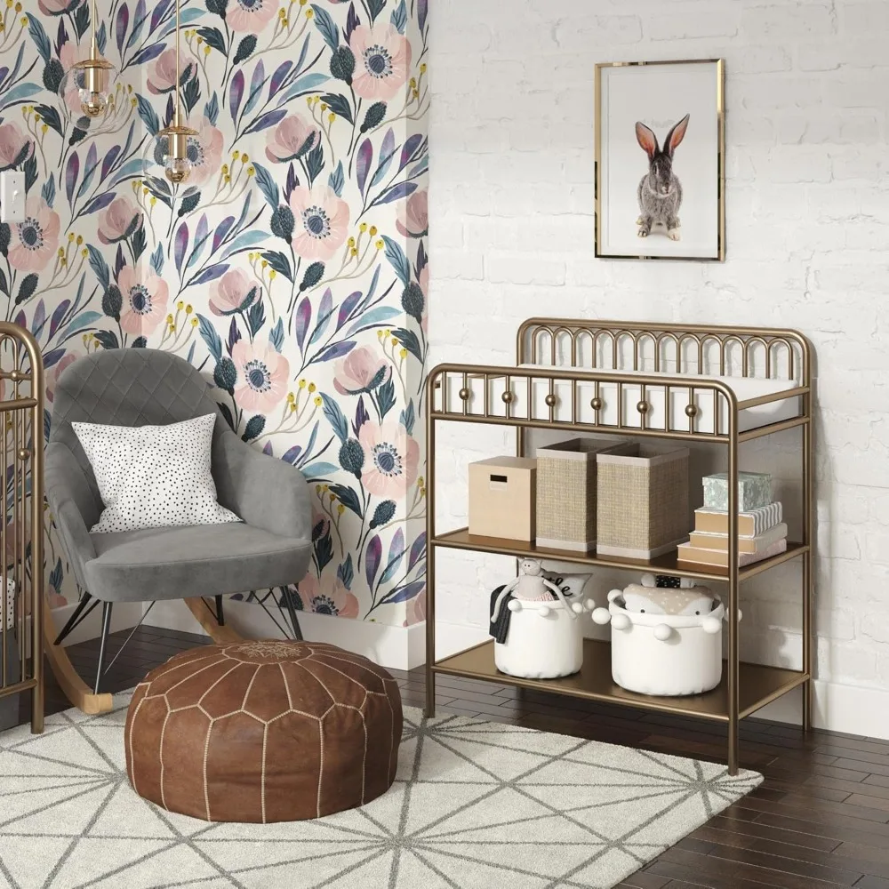 Little Seeds Monarch Hill Ivy Metal Changing Table, Gold