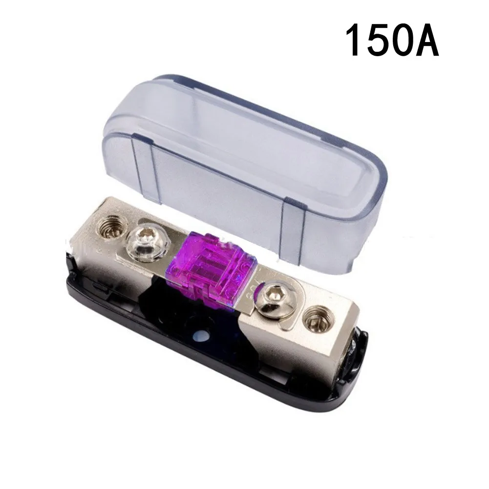 

Secure and Power Distribution Block Holder for 150A Single Channel Stereo Audio AGU Fuse Holder Wide Application